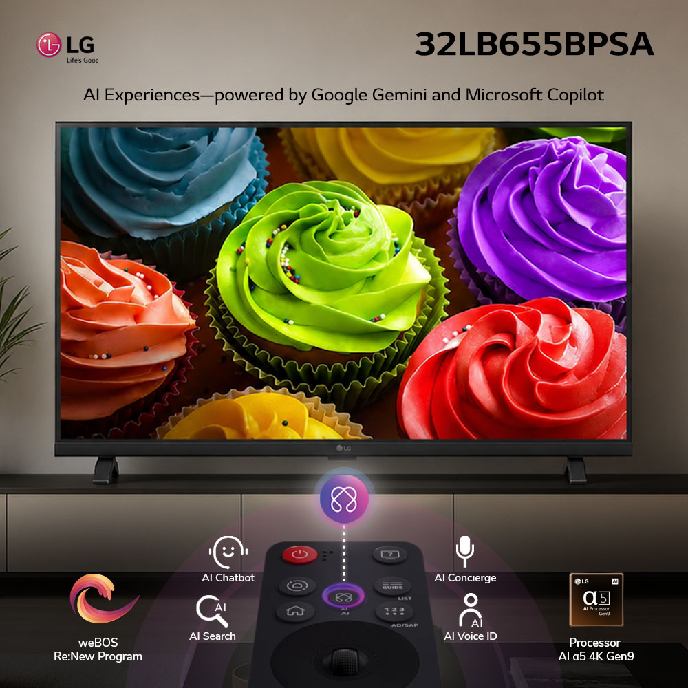 LG SMART TV 32LB655BPSA AI LB65 FHD 2026 32 inch